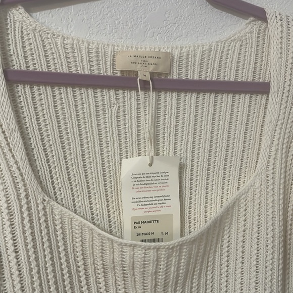 Sezane BRAND NEW! PULL MARIETTE in Ecru - Picture 2 of 5